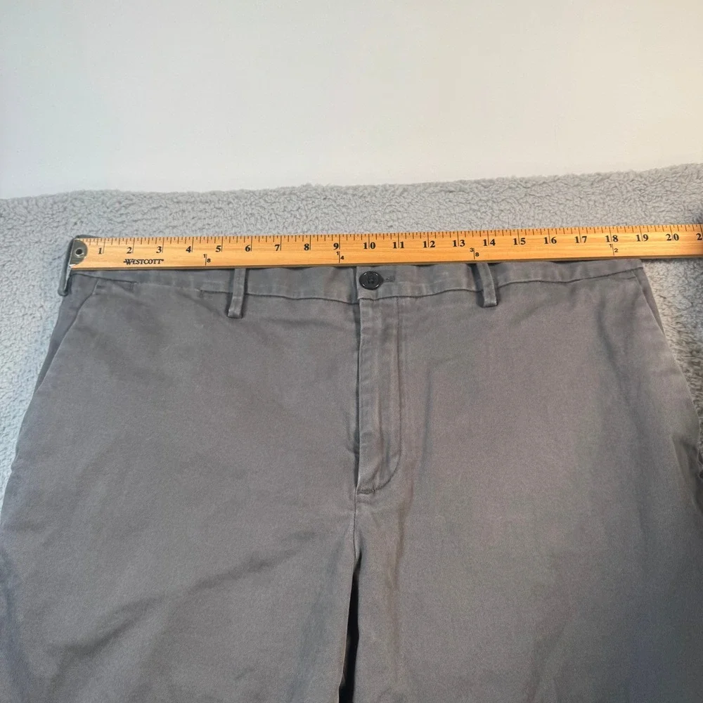 Banana Republic Mens Tapered Chino Pants Charcoal Gray Stretch 38x32